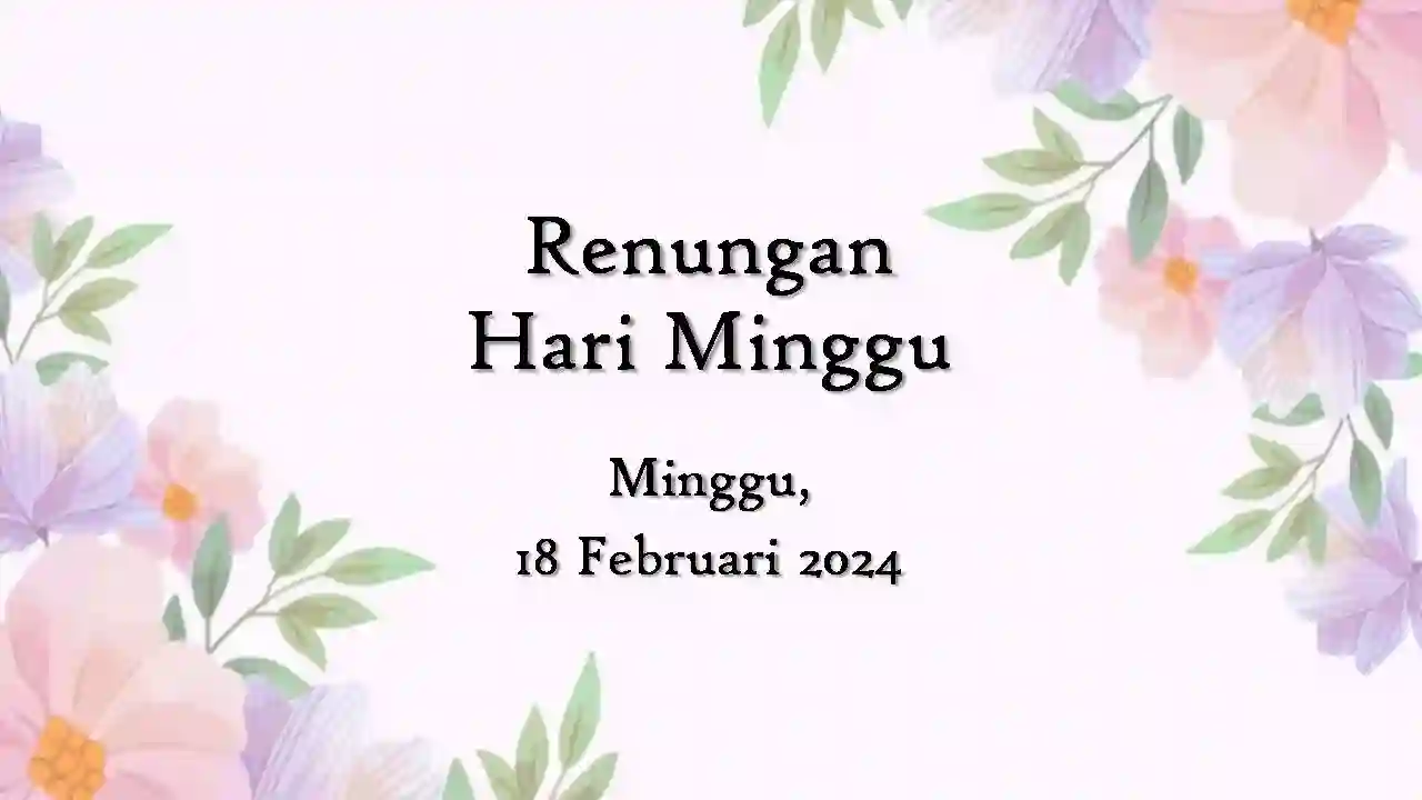 renungan harian hari ini