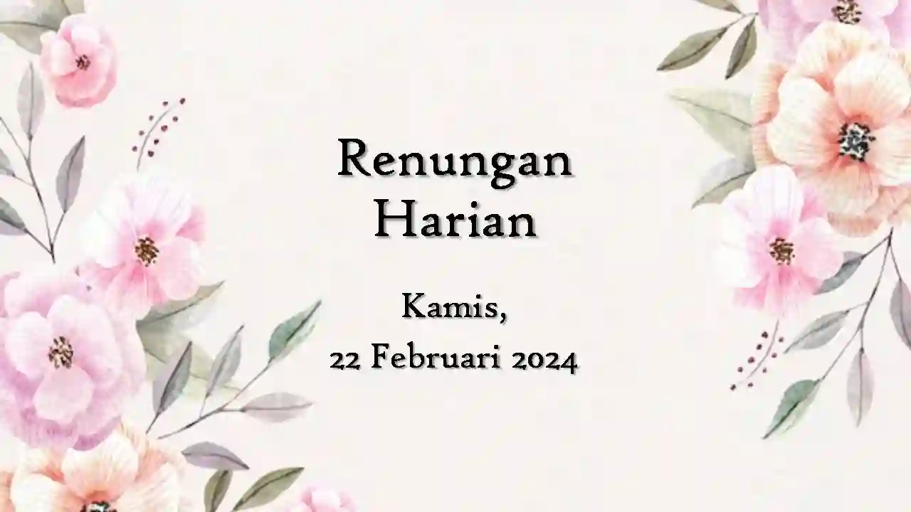 renungan harian hari ini