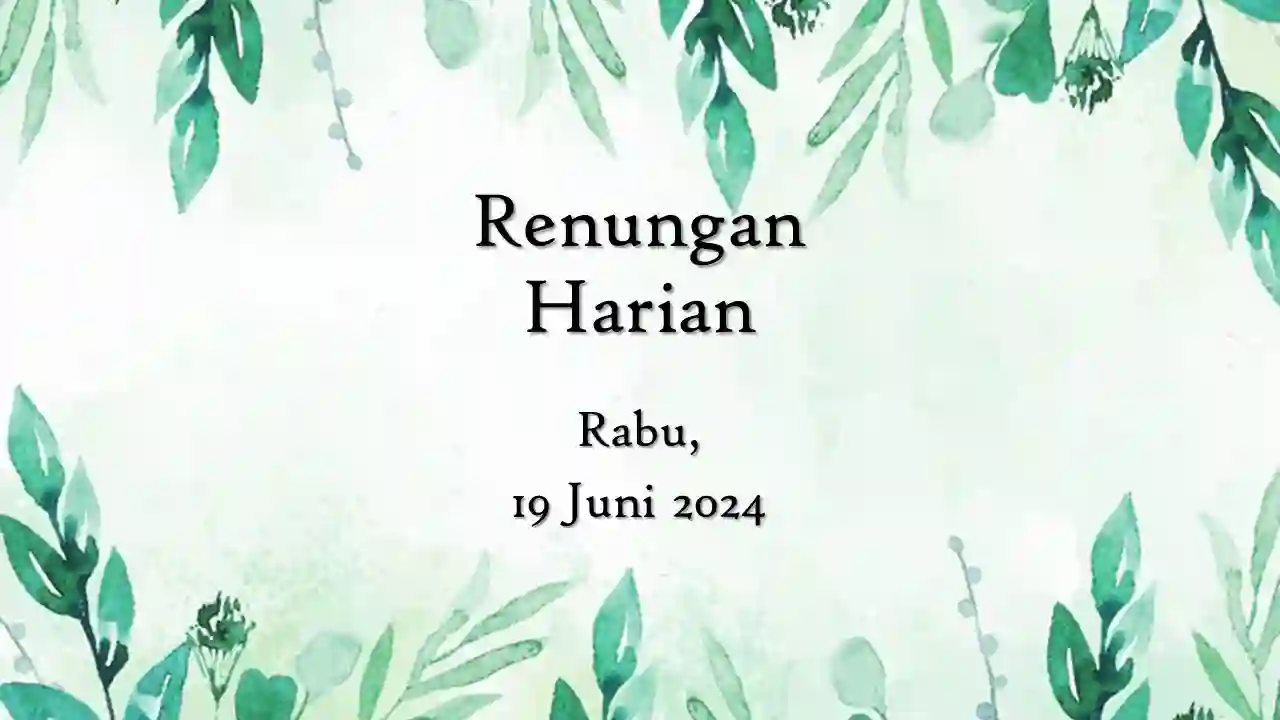 renungan harian hari ini