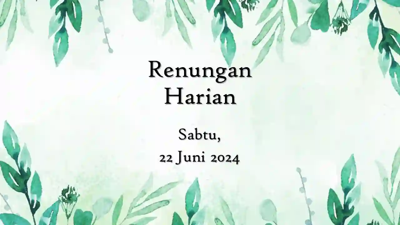 renungan harian hari ini
