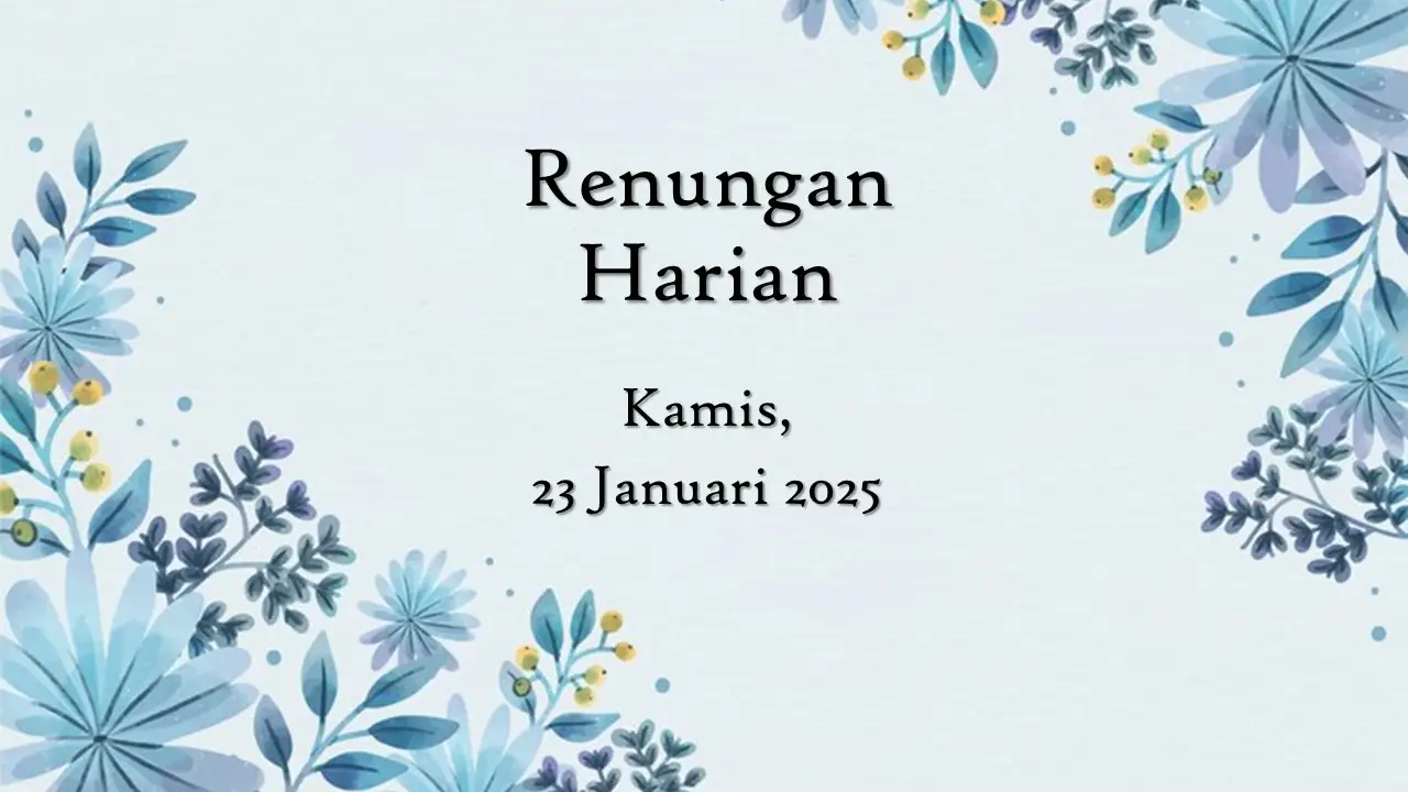 renungan harian hari ini