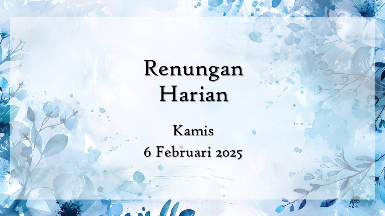 renungan harian hari ini