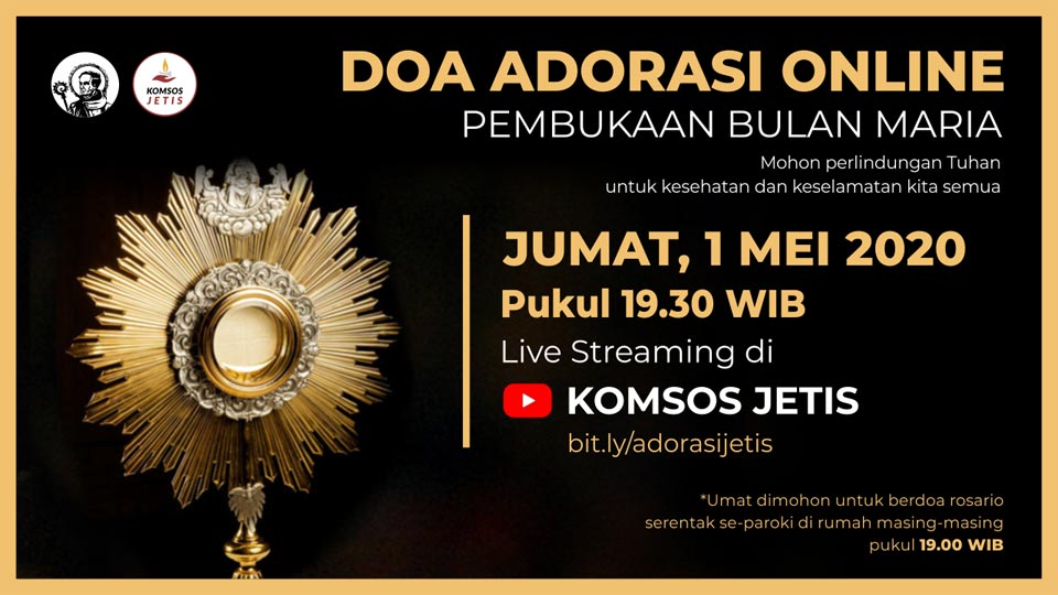 Panduan Ibadat Online Adorasi Bulan Maria & Pembukaan Rosario – 1 Mei 2020 adorasi bulan maria
