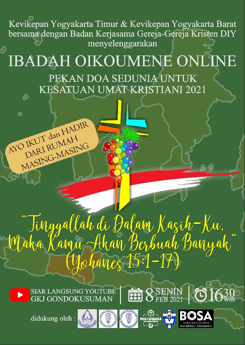 Ibadah Oikumene Online, Penutupan Pekan Doa Sedunia 2021 ibadah oikumene online